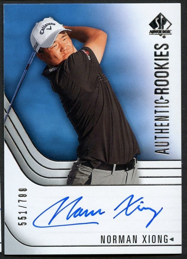 Norman Xiong signed auto SP Authentic Rookies Upper Deck Golf Card 551/799