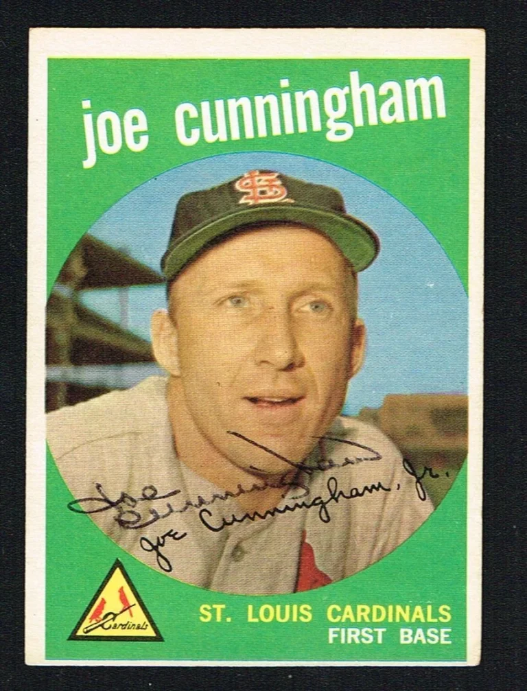 Joe Cunningham #285 signed autograph 1959 Topps Cardinals Baseball Trading Card