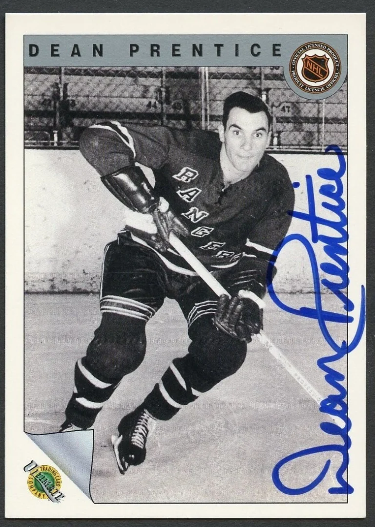 Dean Prentice #27 signed autograph auto 1992 Ultimate Original Six Hockey Card