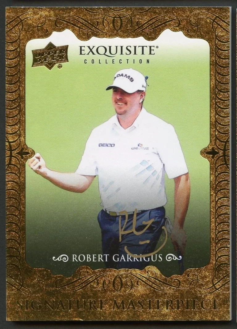Robert Garrigus #ESM-GA signed auto Exquisite 2013 Upper Deck Golf Card