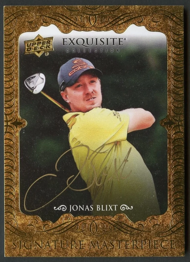 Jonas Blixt #ESM-JB signed auto Exquisite Collection 2013 Upper Deck Golf Card