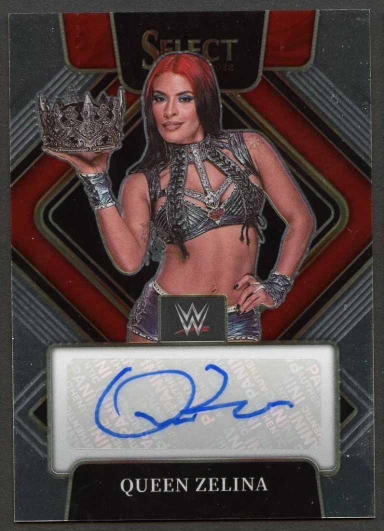 Queen Zelina #SG-QZL signed auto 2022 Panini Select WWE Trading Card