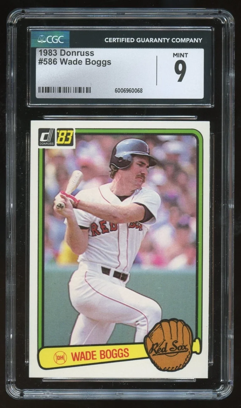 Wade Boggs #586 Dunruss 1983 Baseball Trading Card CGC Grade 9
