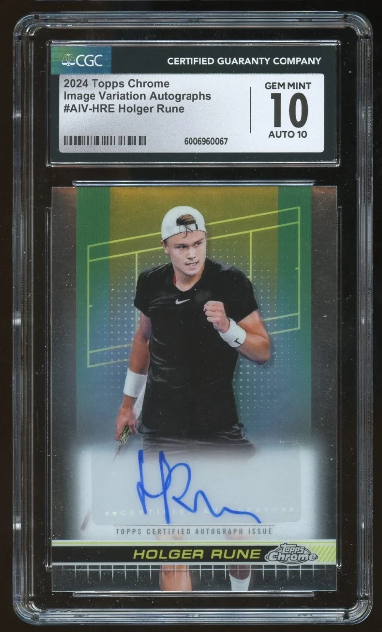 Holger Rune signed 2024 Topps Chrome Image Variation Autographs CGC Grade 10