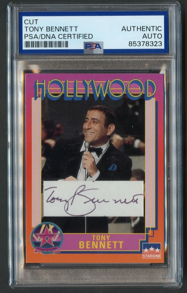 Tony Bennett d2023 signed autograph Hollywood Walk of Fame Custom Cut Card PSA