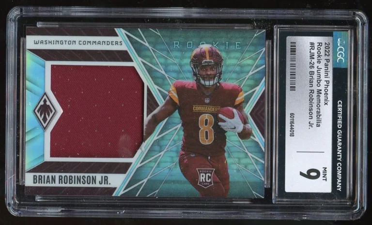 Brian Robinson Jr #RJM-26 Rookie Jumbo 2022 Panini Phoenix CGC Grade Mint 9