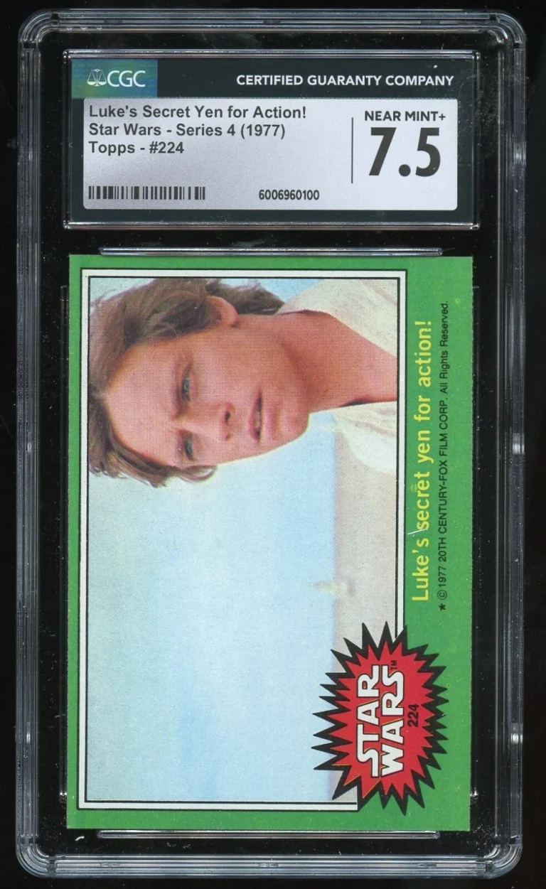 Luke's Secret Yen for Action #224 Star Wars Series 4 Topps 1977 Card CGC 7.5