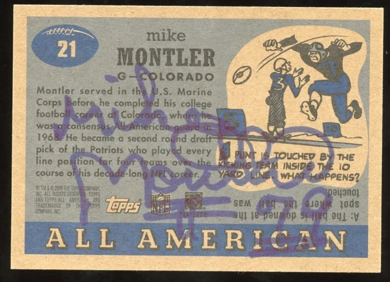 Mike Montler 2005 Topps All American #21 signed autograph auto Football Card