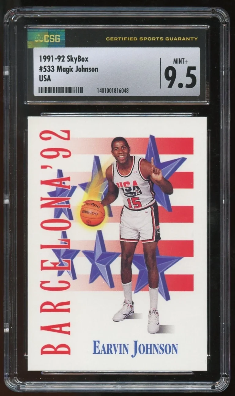 Magic Johnson #533 SkyBox 1991-92 Dream Team Basketball Trading Card CSG 9.5