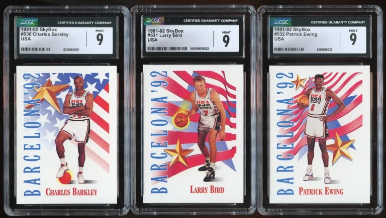 1991-92 SkyBox Olympic USA Basketball Team 17 card set All CGC 9 Dream Team!