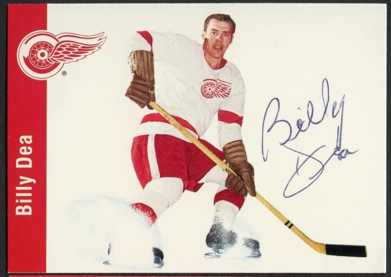 Billy Dea #47 signed autograph 1994 Parkhurst Missing Link 1956-57 Card
