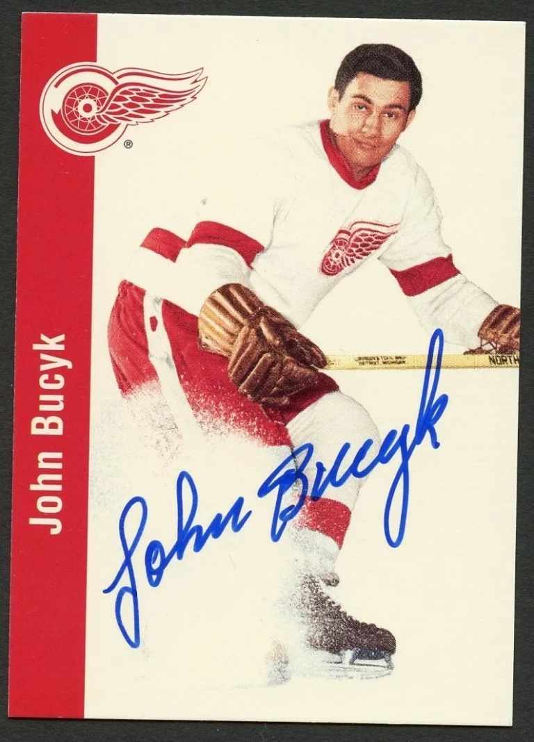 John Bucyk #56 signed autograph 1994 Parkhurst Missing Link 1956-57 Card