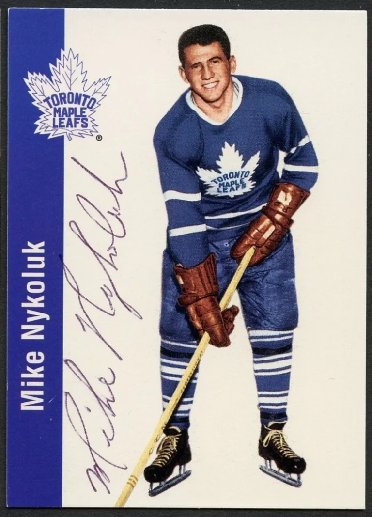 Mike Nykoluk #130 signed autograph 1994 Parkhurst Missing Link 1956-57 Card