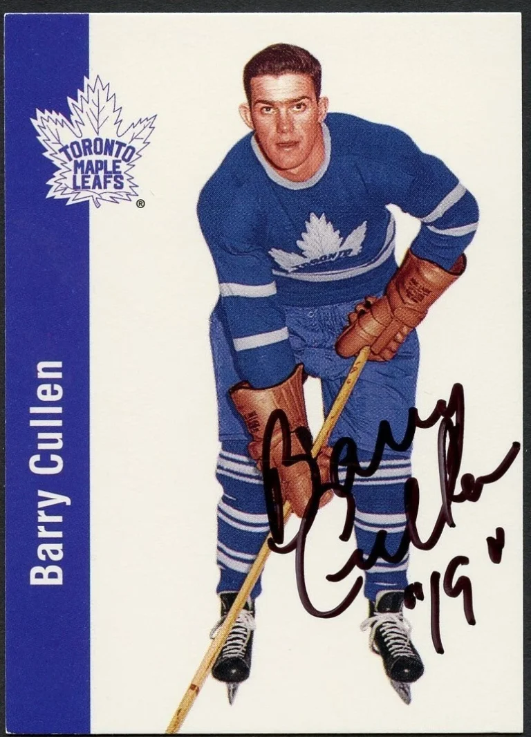 Barry Cullen #120 signed autograph 1994 Parkhurst Missing Link 1956-57 Card