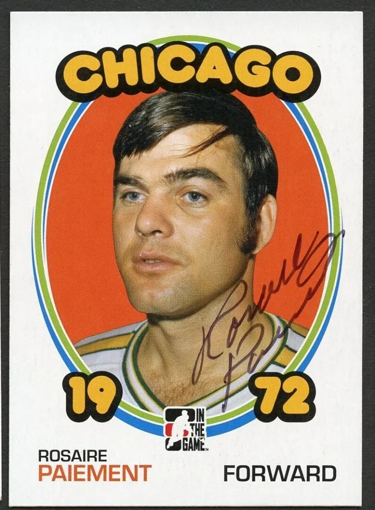 Rosaire Paiement signed autograph auto 2009 In The Game 1972 Year in Hockey