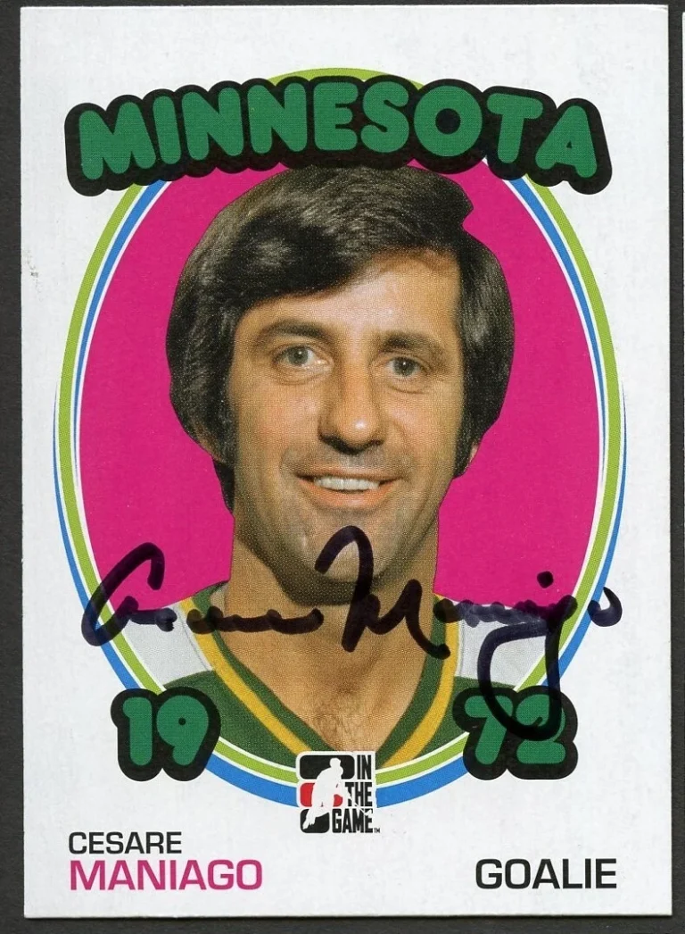 Cesare Maniago signed autograph auto 2009 In The Game 1972 Year in Hockey