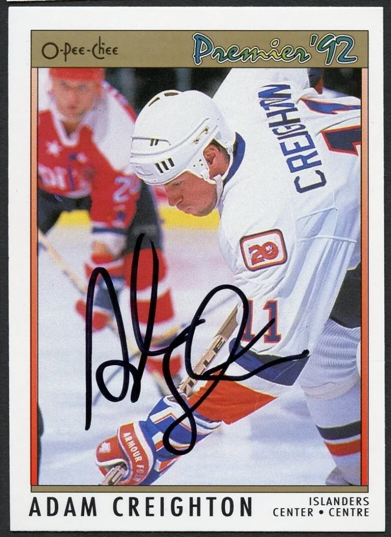 Adam Creighton #171 signed autograph auto 1992 O-Pee-Chee Premier Hockey Card
