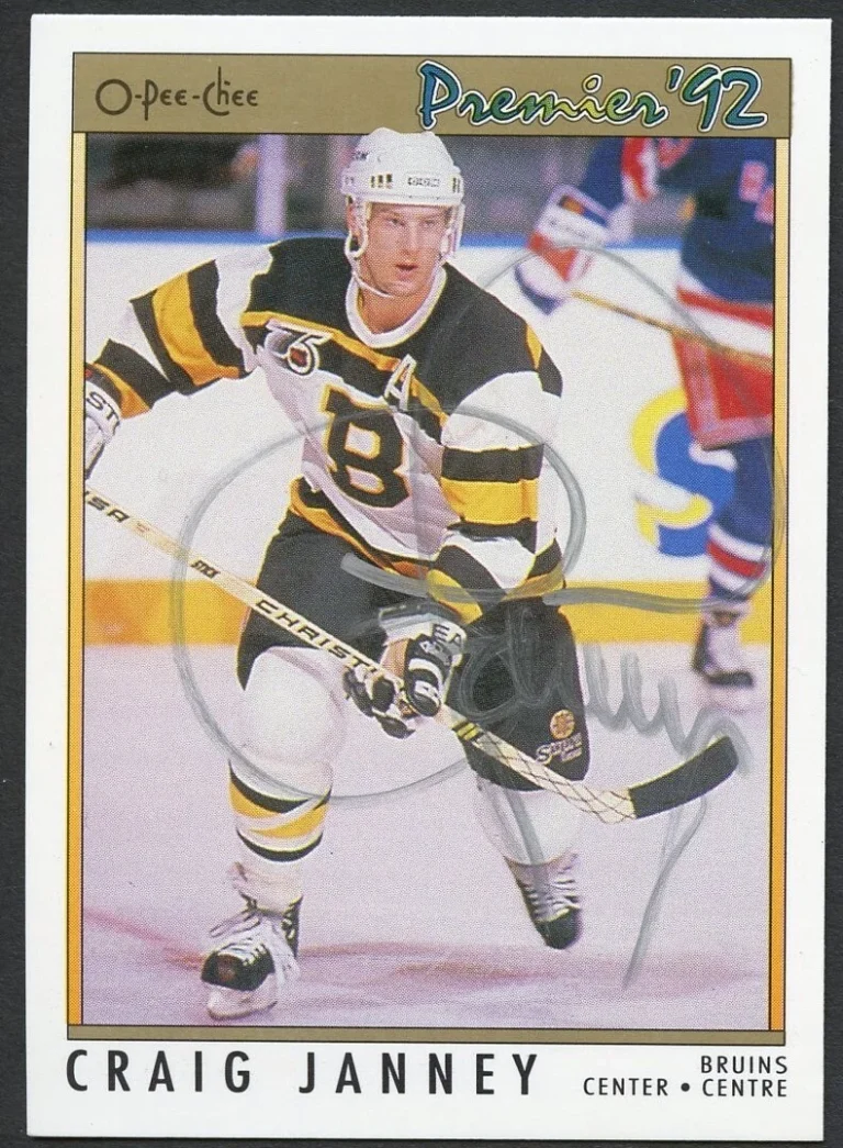 Craig Janney #93 signed autograph auto 1992 O-Pee-Chee Premier Hockey Card