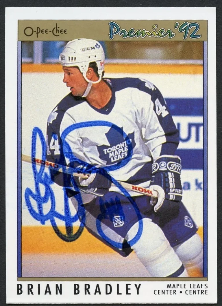 Brian Bradley #190 signed autograph auto 1992 O-Pee-Chee Premier Hockey Card