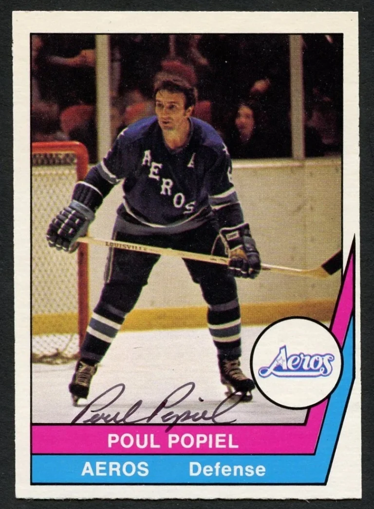 Poul Popiel #63 signed autograph auto 1977-78 O-Pee-Chee Hockey Trading Card