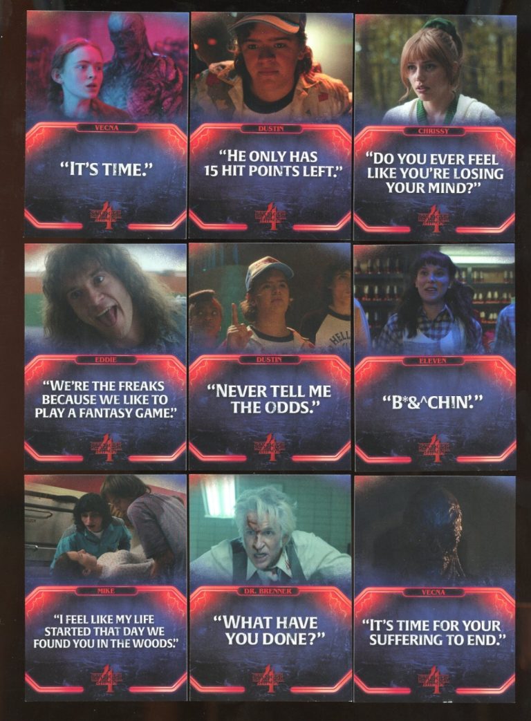 Stranger Things 2023 Zerocool / Netflix Quotes Insert Complete Set 1-20