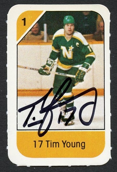 Tim Young signed autograph auto 1982-83 Post Cereal NHL Hockey Card