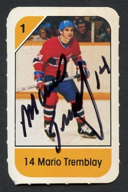 Mario Tremblay signed autograph auto 1982-83 Post Cereal NHL Hockey Card