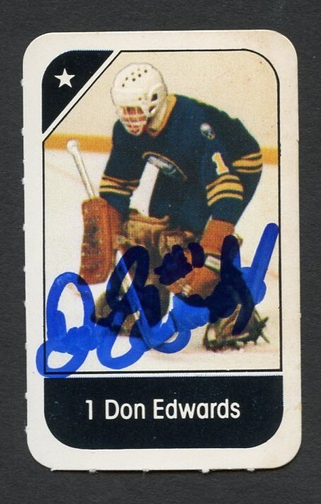 Don Edwards signed autograph auto 1982-83 Post Cereal NHL Hockey Card