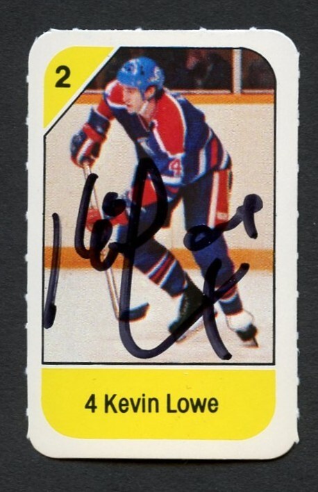 Kevin Lowe signed autograph auto 1982-83 Post Cereal NHL Hockey Card