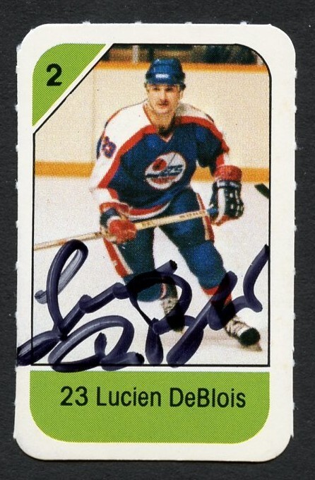 Lucien DeBlois signed autograph auto 1982-83 Post Cereal NHL Hockey Card