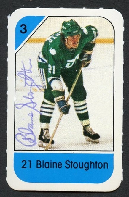 Blaine Stoughton signed autograph auto 1982-83 Post Cereal NHL Hockey Card
