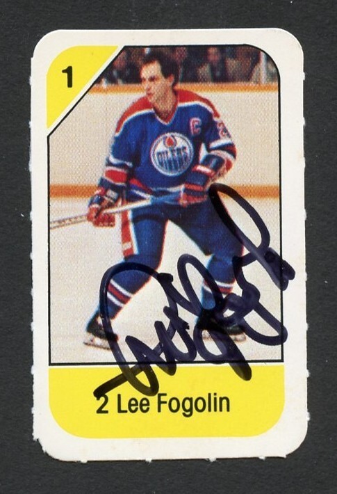 Lee Fogolin signed autograph auto 1982-83 Post Cereal NHL Hockey Card