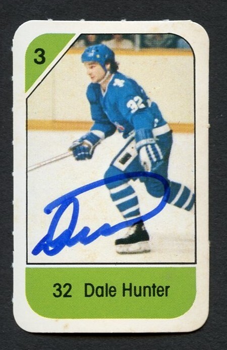 Dale Hunter signed autograph auto 1982-83 Post Cereal NHL Hockey Card