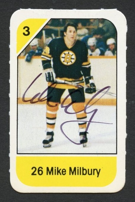 Mike Milbury signed autograph auto 1982-83 Post Cereal NHL Hockey Card