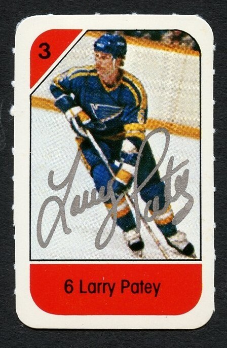 Larry Patey signed autograph auto 1982-83 Post Cereal NHL Hockey Card