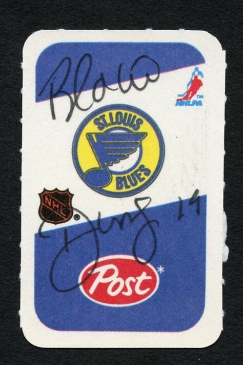Blake Dunlop signed autograph auto 1982-83 Post Cereal NHL Hockey Card