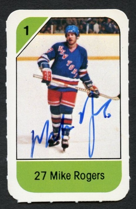 Mike Rogers signed autograph auto 1982-83 Post Cereal NHL Hockey Card