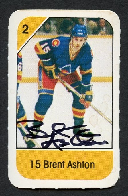 Brent Ashton signed autograph auto 1982-83 Post Cereal NHL Hockey Card