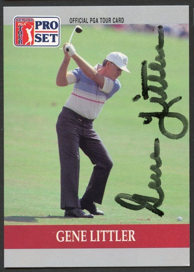 Gene Littler #91 signed autograph auto 1990 Pro Set Golf Trading Card