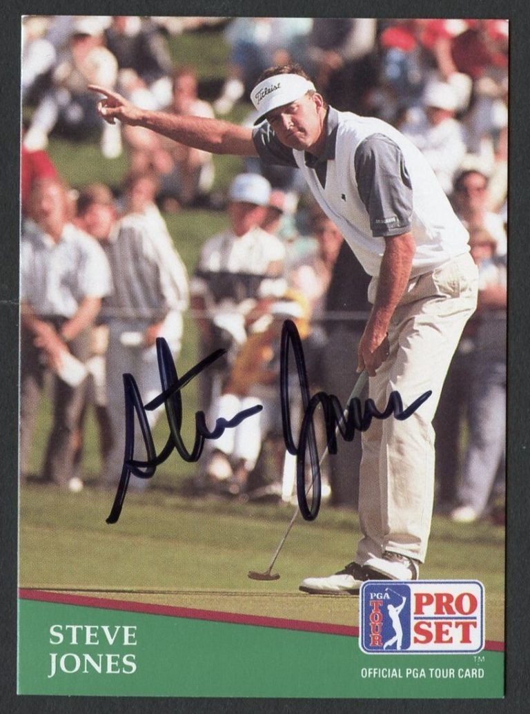 Steve Jones #141 signed autograph auto 1991 Pro Set Golf Trading Card