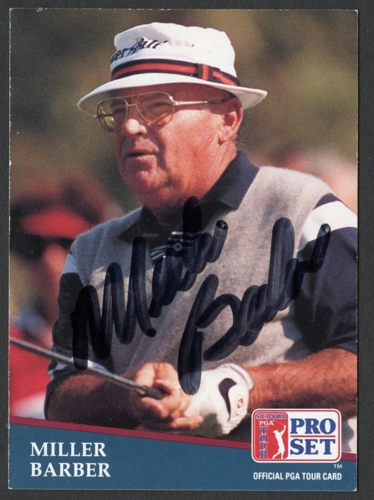 Miller Barber #250 signed autograph auto 1991 Pro Set Golf Trading Card