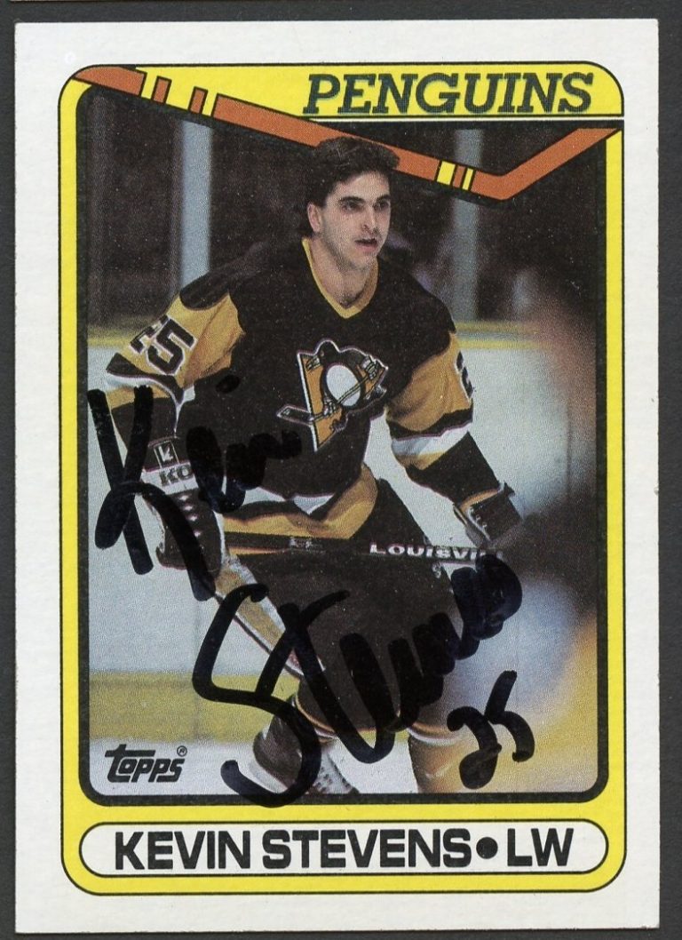 Kevin Stevens #360 signed autograph auto 1990-91 Topps Hockey Trading Card