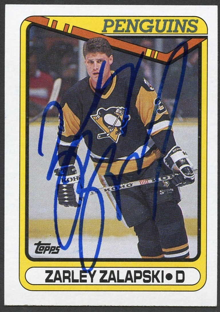 Zarley Zalapski #78 signed autograph auto 1990-91 Topps Hockey Trading Card