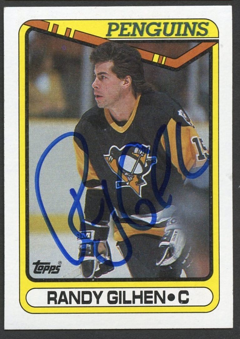 Randy Gilhen #250 signed autograph auto 1990-91 Topps Hockey Trading Card