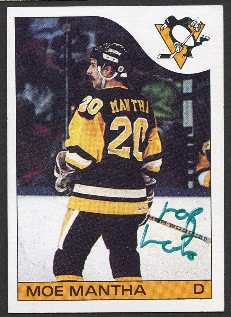 Moe Mantha #125 signed autograph auto 1985-86 Topps Hockey Trading Card
