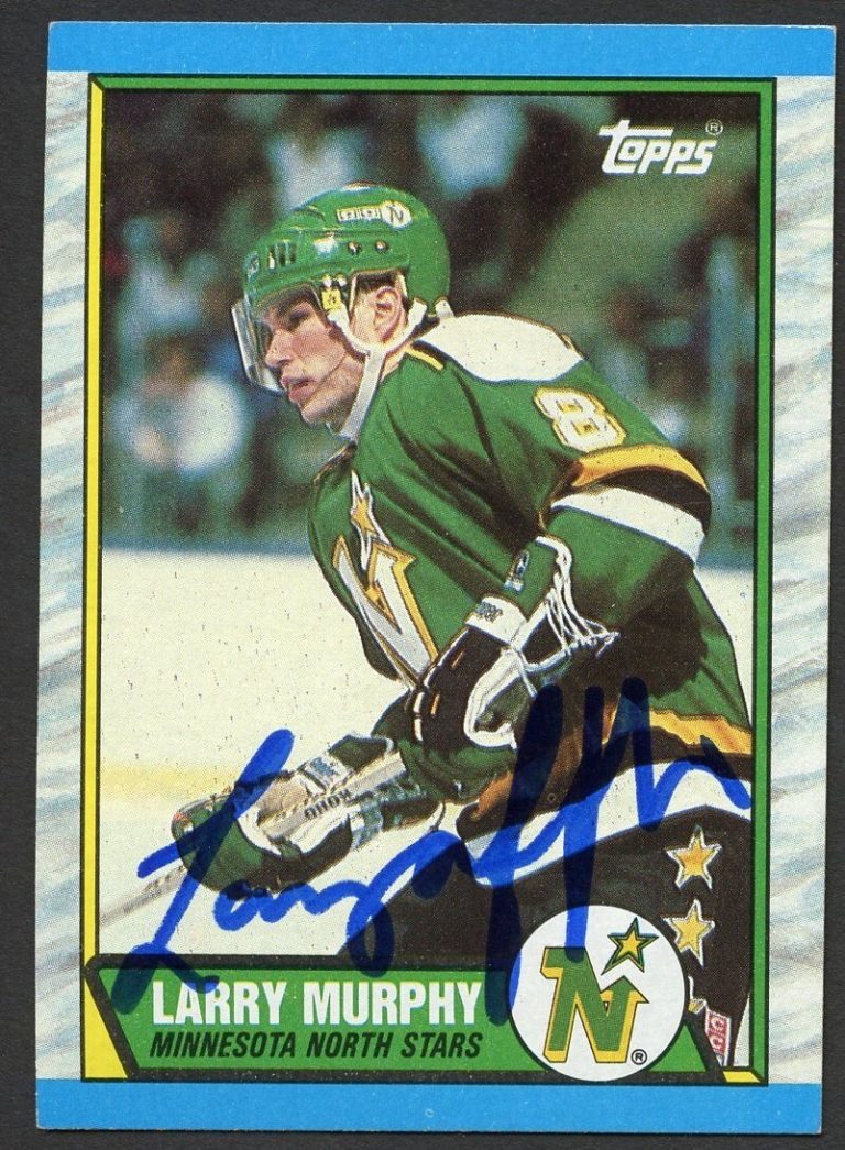 Larry Murphy #128 signed autograph auto 1989-90 Topps Hockey Trading Card