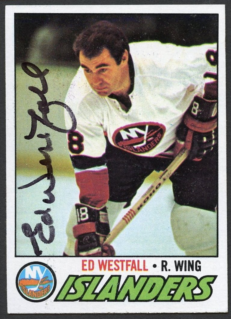 Ed Westfall #153 signed autograph auto 1977-78 Topps Hockey Trading Card