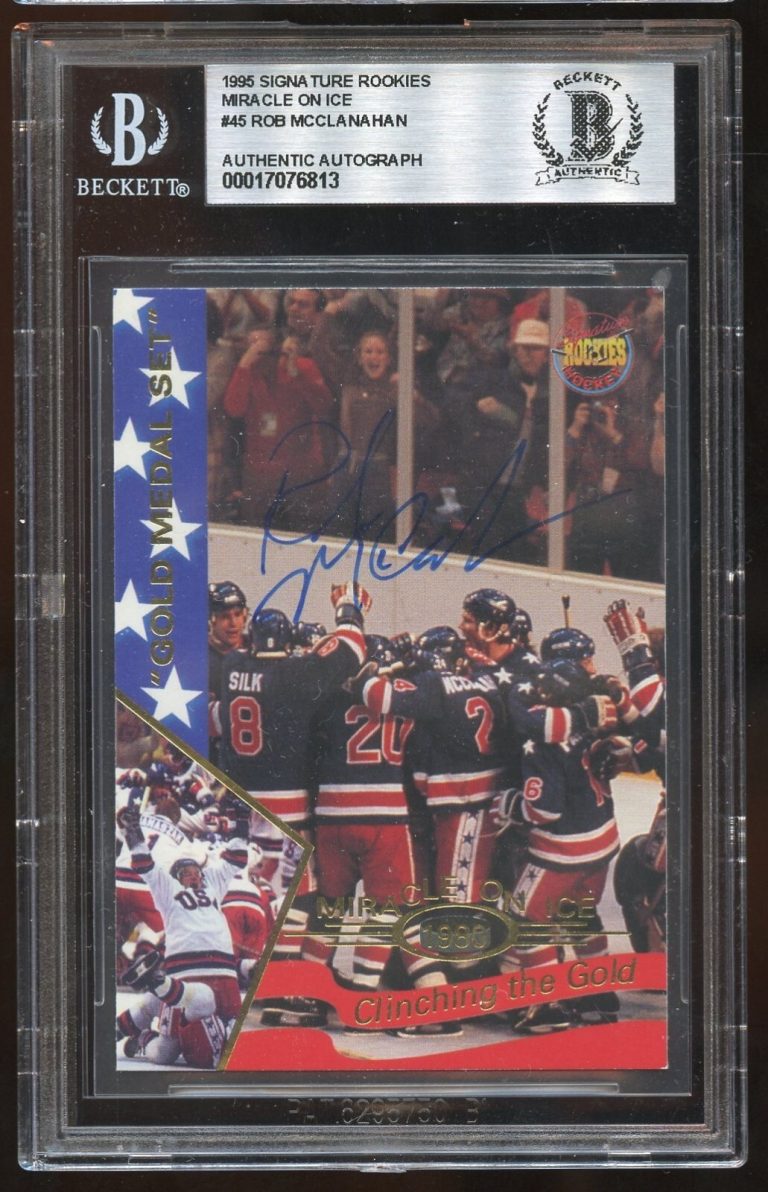 Rob Mcclanahan #45 signed autograph 1995 Signature Rookie Miracle on Ice BAS