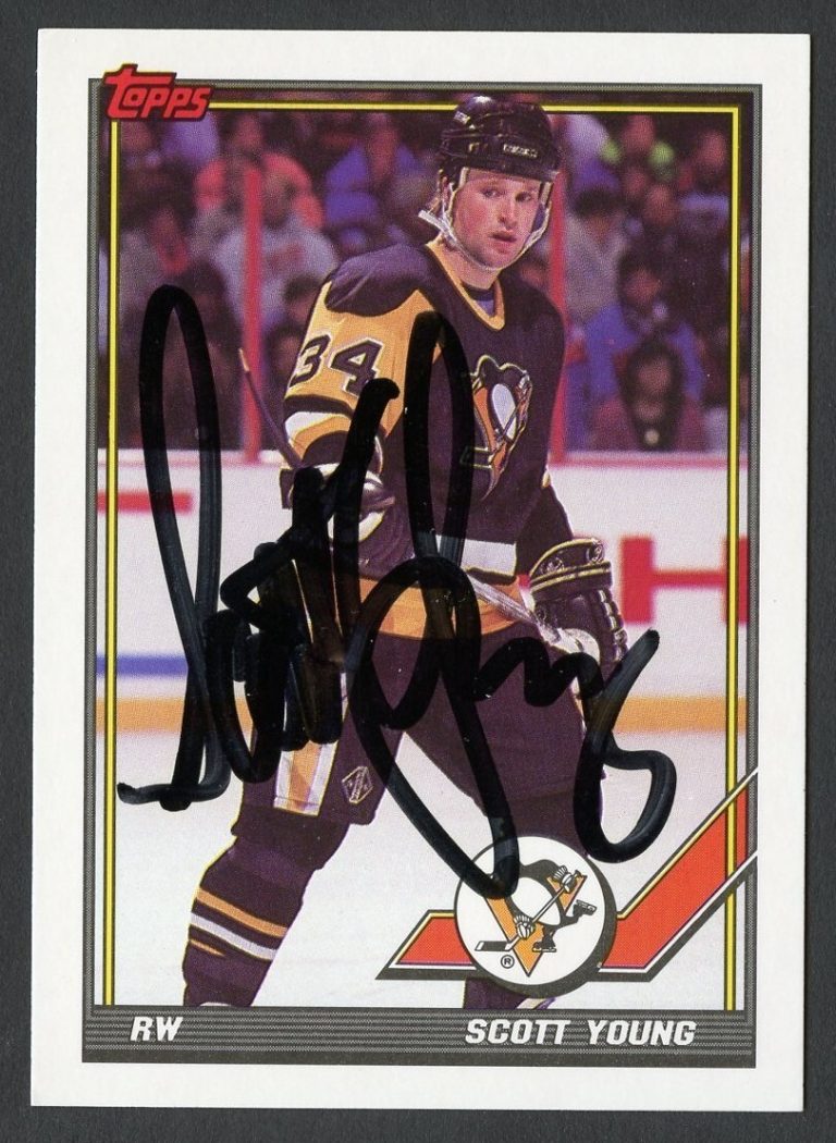 Scott Young #235 signed autograph auto 1991-92 Topps Hockey Trading Card