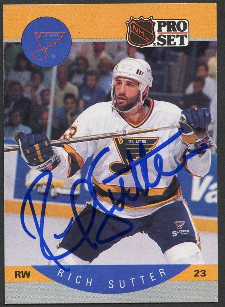 Rich Sutter #272 signed autograph auto 1990-91 Pro Set Card Hockey Card